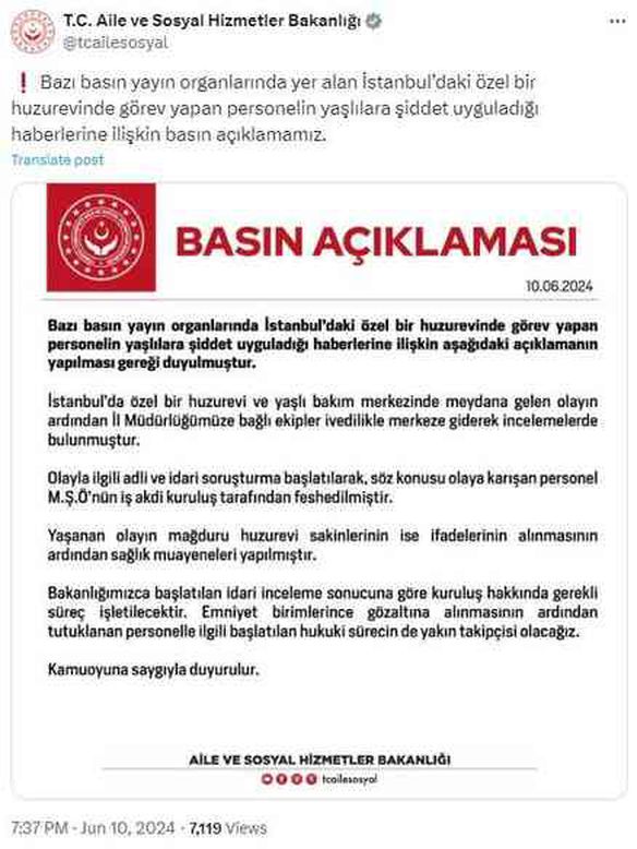İstanbul'da huzurevinde skandal görüntüler! Yaşlılara eziyet eden çalışan tutuklandı