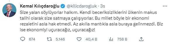 'Yalanını yesinler' çıkışına CHP liderinden yanıt gecikmedi: Bırakın 300 milyarı, 300 dolarınız olsa Nebati'ye verir misiniz?