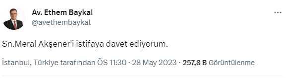 İYİ Parti'nin kurucularından Ethem Baykal'dan Akşener'e istifa çağrısı