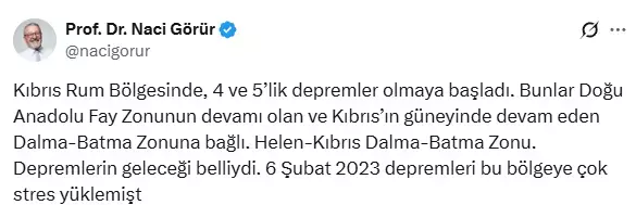 Akdeniz'de art arda 3 korkutan deprem! Naci Görür'den jet açıklama geldi