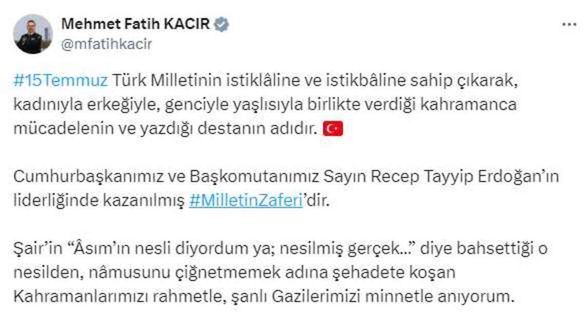 Siyasilerden 15 Temmuz mesajları: Darbeler dönemi bir daha açılmamak üzere kapanmıştır