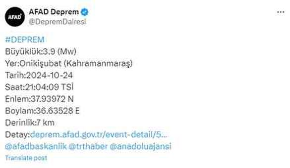 Az önce deprem mi oldu? 25 Ekim en son depremler kaç şiddetinde oldu? Kandilli Rasathanesi ve AFAD deprem listesi!