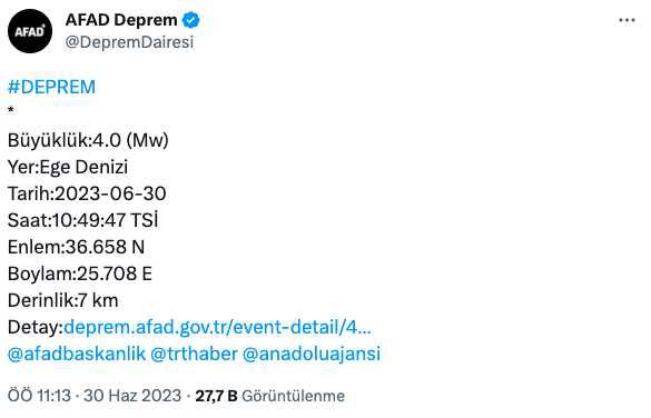 İzmir deprem mi oldu? SON DAKİKA! İzmir kaç şiddetinde deprem oldu? Az önce İzmir'de deprem mi oldu?