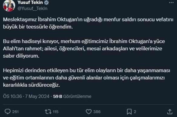 İstanbul'da yabancı uyruklu öğrencinin silahla vurduğu okul müdürü hayatını kaybetti
