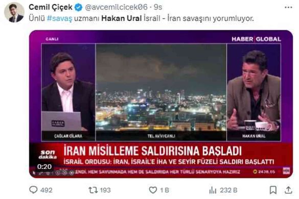 Canlı yayında 'İran-İsrail' savaşı yorumlayan Hakan Ural eleştirilerin hedefi oldu