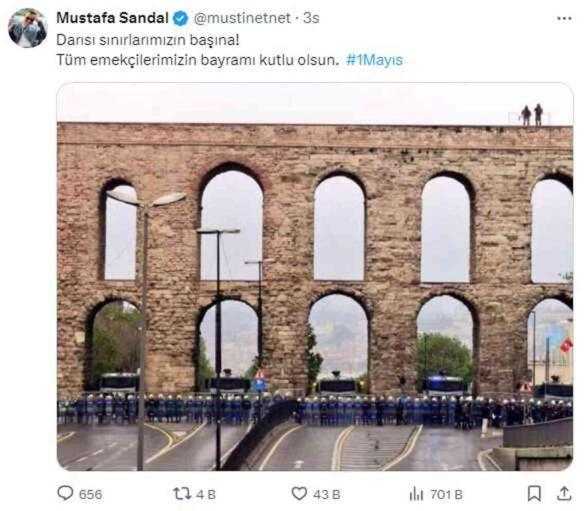 Mustafa Sandal'dan bomba Saraçhane paylaşımı: Darısı sınırlarımızın başına