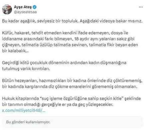 Ayşe Ateş'i küplere bindiren paylaşım: Yeter ulan, yeter! Sabahtan beri ağlıyorum