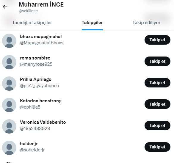 20 günde 300 bin takipçi kaybeden Muharrem İnce'nin hesabına bot takipçi yüklendiği ortaya çıktı