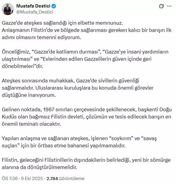 Mustafa Destici açıklama yaparken