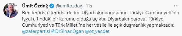 'Katil' ve 'Dağdan inmişler' ifadelerini kullanmıştı! Diyarbakır Barosu'ndan Ümit Özdağ hakkında suç duyurusu