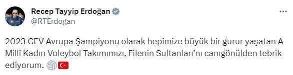 Cumhurbaşkanı Erdoğan, Avrupa şampiyonluğu sonrası kaptan Eda Erdem ile konuştu: Çok çekişmeli bir maç oldu