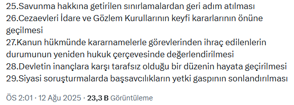 CHP'den komisyona 29 maddelik öneri!