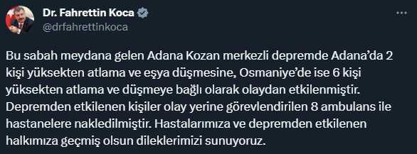 Son Dakika! Güne 5.5'lik sarsıntıyla uyanan Adana, bu kez de 4.4'lük depremle sallandı
