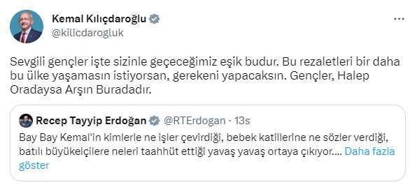Kılıçdaroğlu'ndan kendisini hedef alan Erdoğan'a Barış Manço'lu yanıt: İşte hendek, işte deve