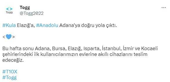 Togg'da heyecanlı bekleyiş sona eriyor! Hafta sonu 7 şehirde sahiplerine teslim edilecek