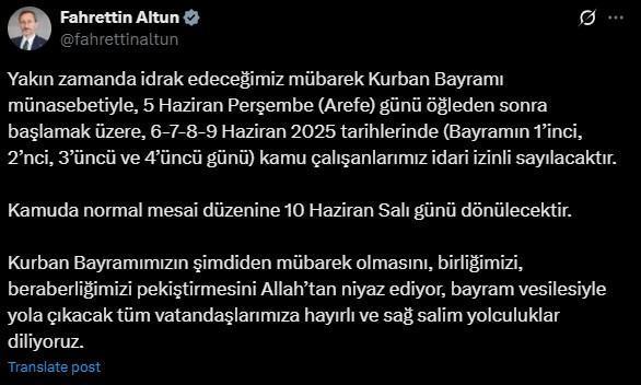 Kurban Bayramı tatili 9 güne çıktı mı? SON DAKİKA