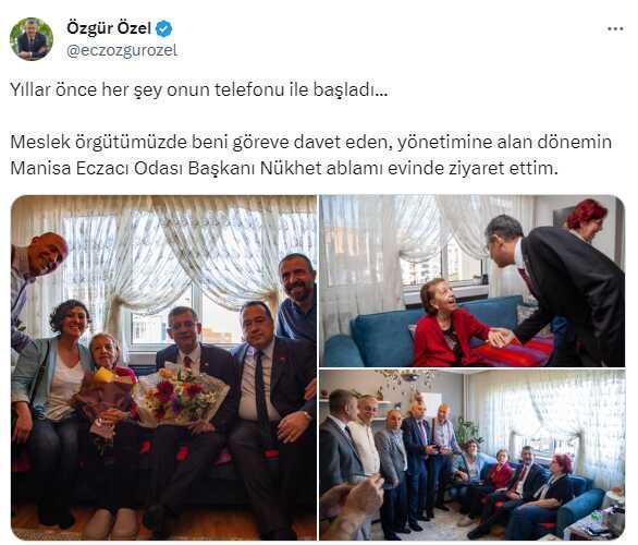 Memleketi Manisa'ya giden Özgür Özel, 'Her şey onun telefonuyla başladı' dediği ismi ziyaret etti