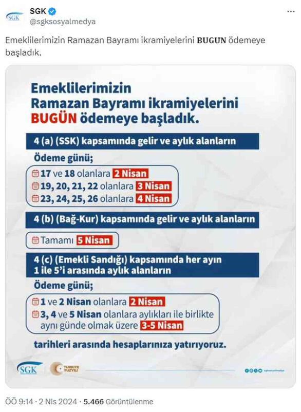 Emeklilerin bayram ikramiyesi ne zaman yatacak? 2024 Bayram ikramiyesi ne kadar?