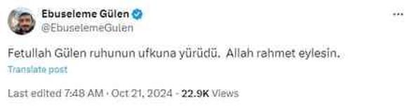 FETHULLAH GÜLEN ÖLDÜ MÜ? Fethullah Gülen neden öldü, hastalığı nedir?