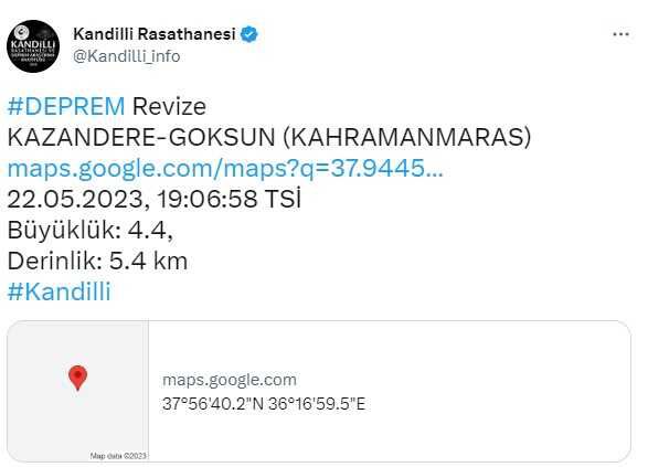 Son Dakika: Kahramanmaraş ve Adana'da peş peşe korkutan depremler
