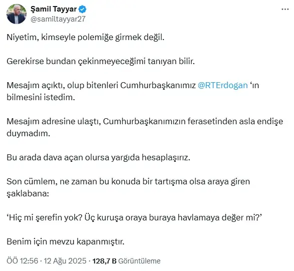 Şamil Tayyar ile Mehmet Uçum arasında Rezan Epözdemir gerilimi