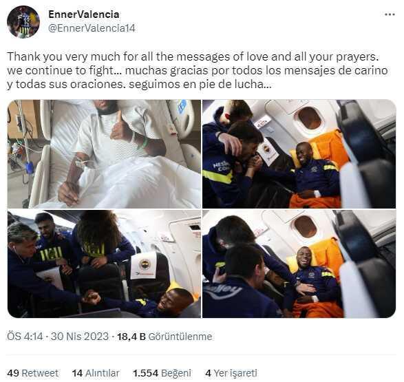 Yürekleri ağza getirmişti! Valencia'dan hasta yatağında paylaşım