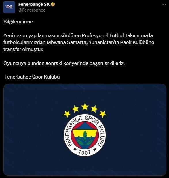 Samatta gitti mi, hangi takıma transfer oldu? Samatta Fenerbahçe'den ayrıldı mı?