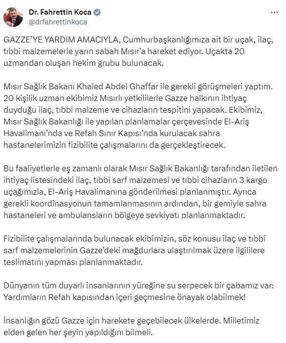 Türkiye'den, Gazze'ye sağlık malzemesi yardımı (2)
