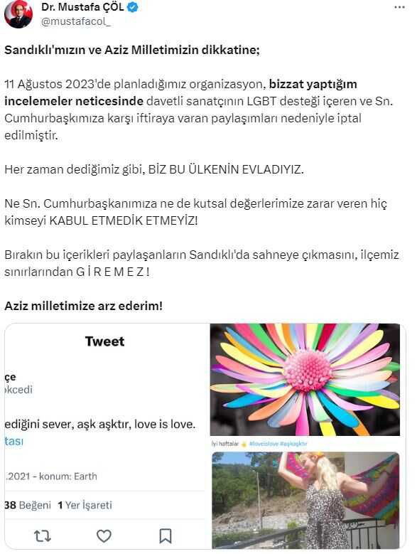Belediye başkanı, şarkıcı Gökçe'nin ilçeye girişini yasakladı