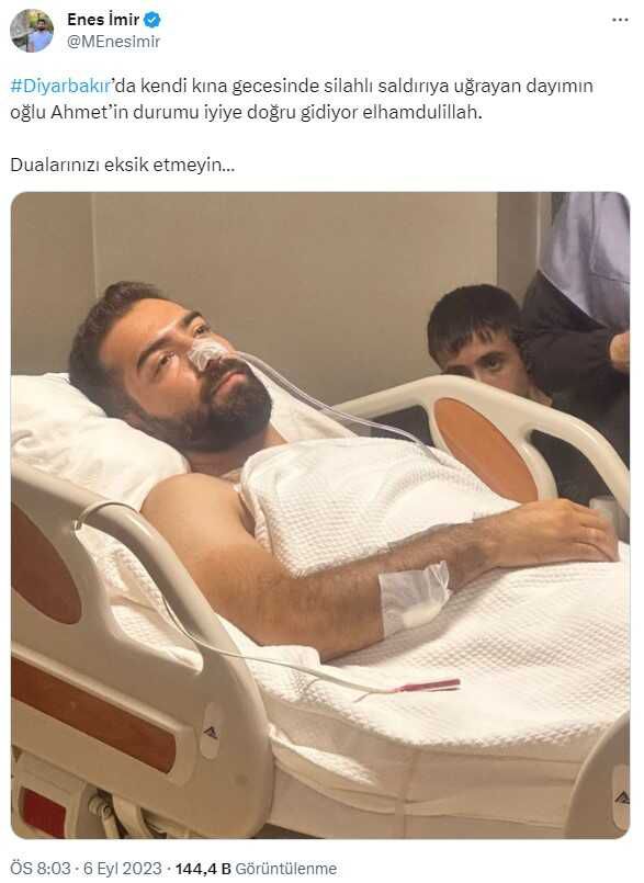 Düğününde 8 kurşunla yaralanan damattan ilk kare! Sağlık durumu iyiye gidiyor