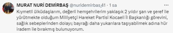MHP'li başkandan dikkat çeken karar! Dün Bahçeli'nin hayır duasını aldı, bugün istifa etti