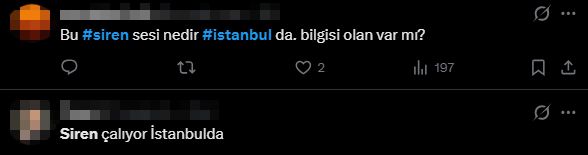 İstanbul'da siren paniği