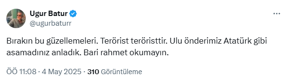 Zafer Partili Batur'dan tartışma yaratacak paylaşım