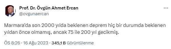 Ahmet Ercan İstanbul depremi açıklaması nedir? İstanbul depremi ne zaman olacak?