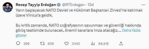 Litvanya'ya ayak basan Cumhurbaşkanı Erdoğan'dan jet mesaj: AB'de önümüzü açın