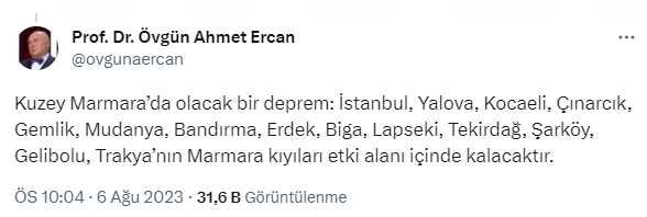 Ahmet Ercan, olası İstanbul depreminde etkilenecek bölgeleri tek tek saydı