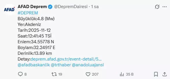 Akdeniz'de art arda 3 korkutan deprem! Naci Görür'den jet açıklama geldi