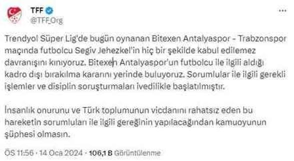 Yaptığı gol sevincinin bedeli ağır oldu! Antalyaspor İsrailli futbolcu Jehezkel'in biletini kesti