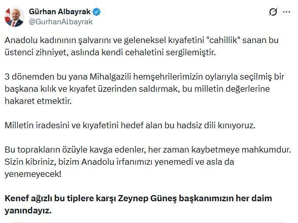 Mihalgazi Belediye Başkanı Zeynep Güneş'i kıyafeti üzerinden hedef aldı! Tepkiler gecikmedi
