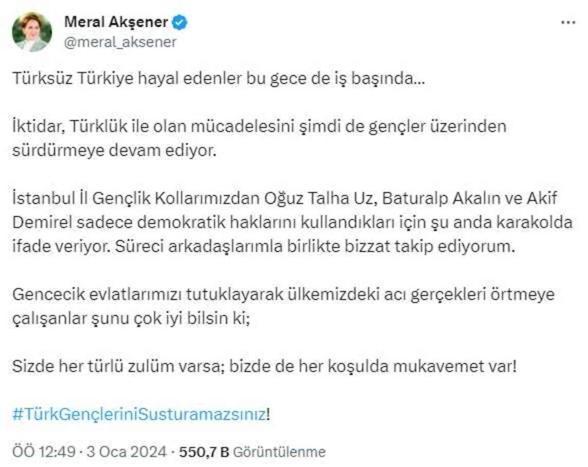 İYİ Parti Gençlik Kolları Üyeleri Gözaltına Alındı