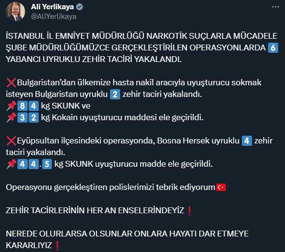 İstanbul'da Ambulansla Uyuşturucu Operasyonu: 84 Kilogram Skunk ve 32 Kilogram Eroin Ele Geçirildi