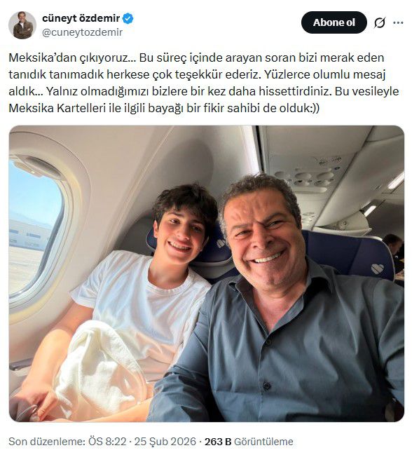 Cüneyt Özdemir Meksika'dan ayrıldı