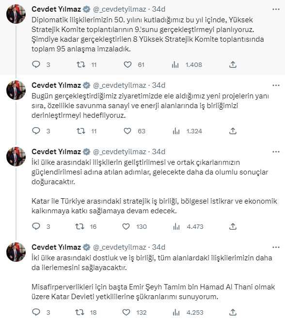 Cumhurbaşkanı Yardımcısı Yılmaz ve Bakan Şimşek, Katar'a gitmişti! Görüşmenin ayrıntıları ortaya çıktı