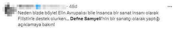 Defne Samyeli, Filistin ile ilgili ne söyledi? Defne Samyeli'nin çok konuşulacak sözleri!