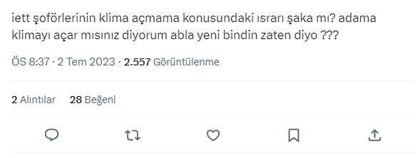 Halk, İETT şoförlerinin klima açmamasından dertli! Sosyal medyada veryansın ettiler