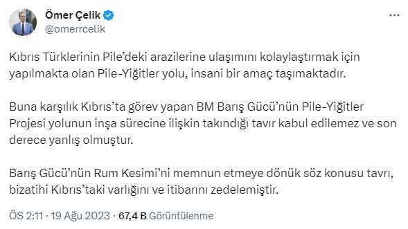BM askerlerinin yol projesine müdahalesine AK Parti'den tepki: KKTC'nin egemenlik haklarına kimse saygısızlık yapamaz