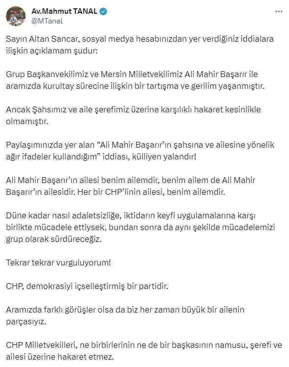 CHP'yi karıştıran imza tartışması! Mahmut Tanal'ın Ali Mahir Başarır'a yumruk atmaya çalıştığı iddia edildi