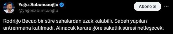 Fred ve Becao'nun sakatlık son durumu nedir? Fred'in MR sonucu belli oldu mu, açıklandı mı, sakatlığı ne kadar sürecek?