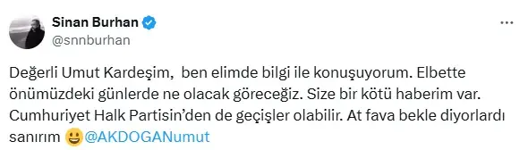 Gazeteci Sinan Burhan: CHP'den AK Parti'ye vekil geçişleri olabilir