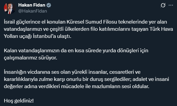 İsrail'in alıkoyduğu 36 Türk aktivist İstanbul'da